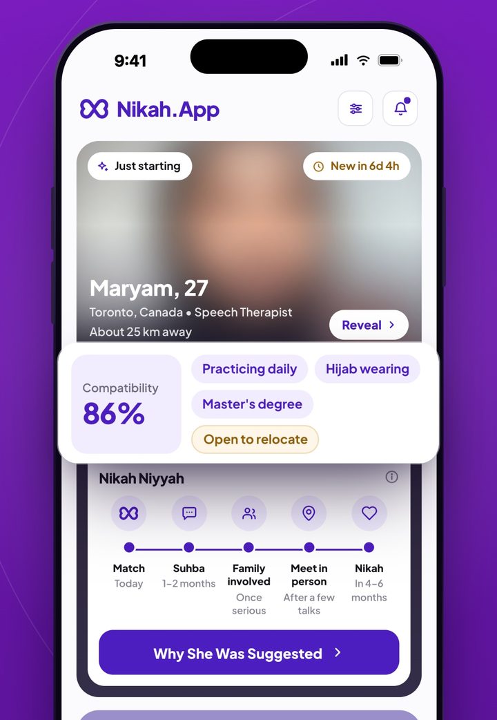 A few people a week. Chosen with care in Nikah.App
