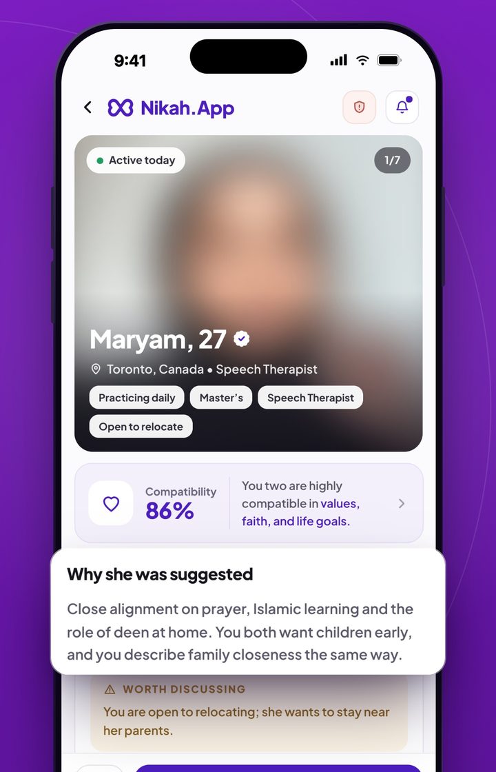 Know why before you say yes in Nikah.App