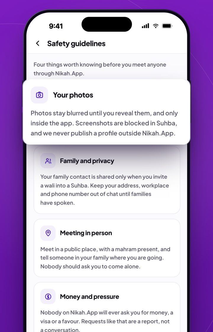 Safe by design in Nikah.App